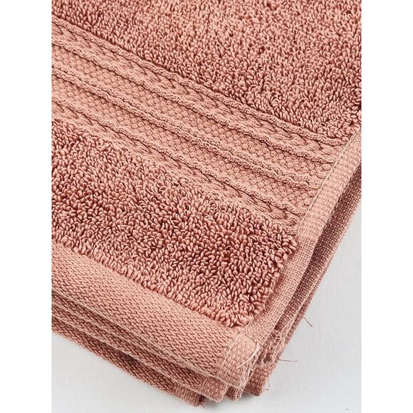 2 Brooks Brothers Turkish Wash Cloths Orange Peach Pink Color Zero Twist Cotton - Picture 3 of 10